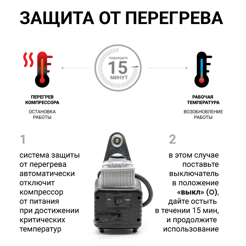 Компрессор автомобильный 75 л./мин. AUTOPROFI AK-750