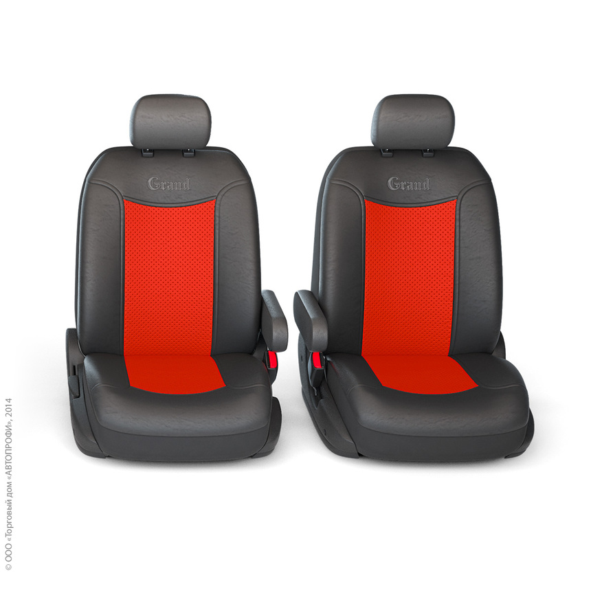 Чехлы на сиденья универсальные экокожа GRAND FULL GND-1305GF BK/RD