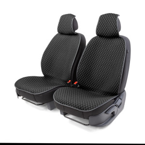 Накидки на передние сиденья "Car Performance", 2 шт., fiberflax CUS-1052 BK/GY