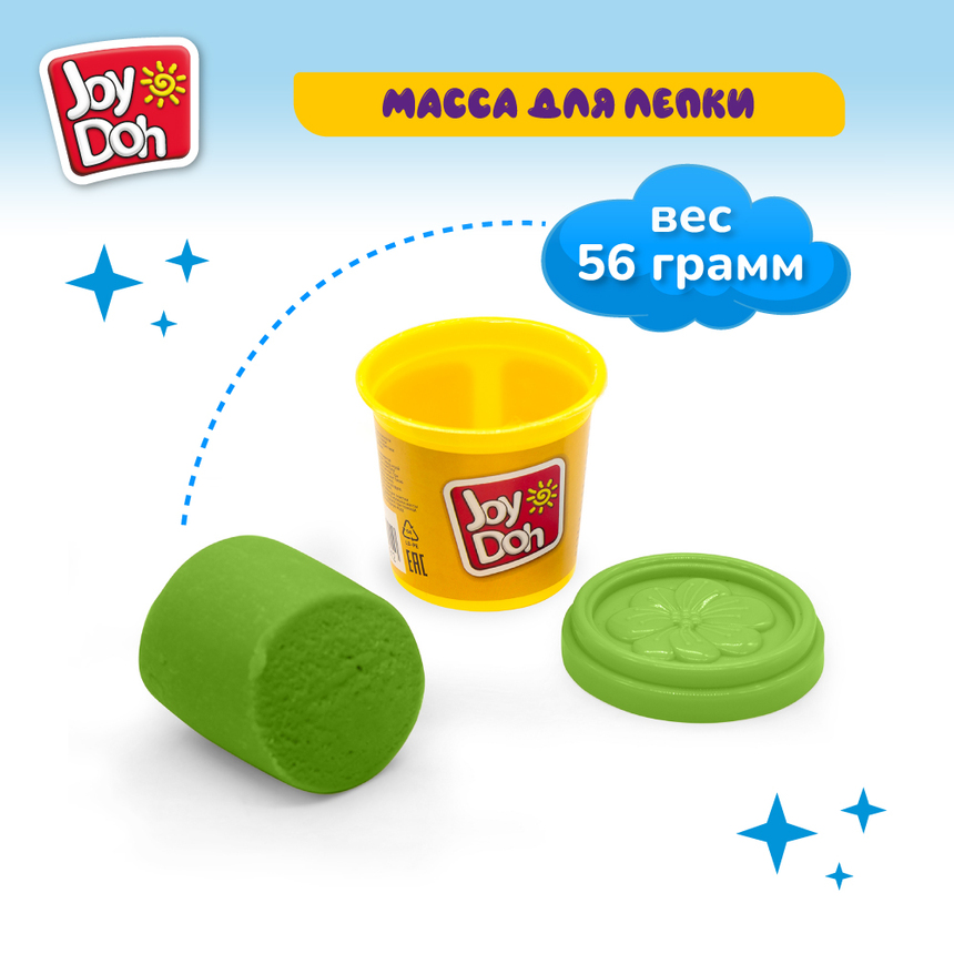 Масса для лепки Joy-Doh, 1 баночка (112 г) на дисплее POT-01/112 PDQ Масса для лепки Joy-Doh, 1 баночка (112 г) на дисплее POT-01/112 PDQ