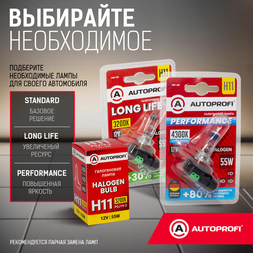 Лампа галогенная STD-H11