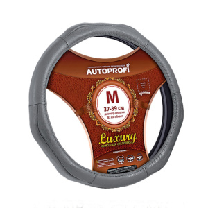 Кожаная оплётка руля AUTOPROFI AP-1020 GY (M) Кожаная оплётка руля AUTOPROFI AP-1020 GY (M)