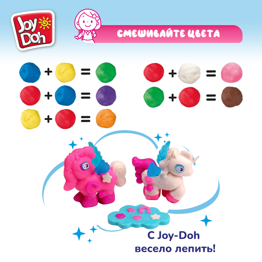 Масса для лепки Joy-Doh, набор ЕДИНОРОЖКИ UNIC-150 pot Масса для лепки Joy-Doh, набор ЕДИНОРОЖКИ UNIC-150 pot